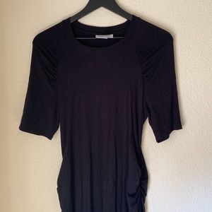 Maxi Maternity Black long sleeve dress